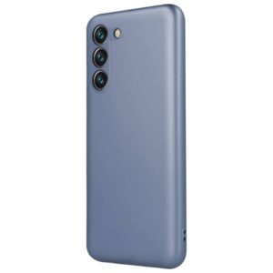Samsung Galaxy S22 5G Θήκη Σιλικόνης Απαλό Μπλε Metallic Silicone Case Light Blue