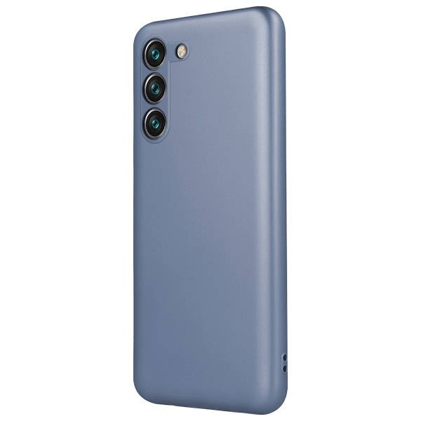 Samsung Galaxy S22 5G Θήκη Σιλικόνης Απαλό Μπλε Metallic Silicone Case Light Blue