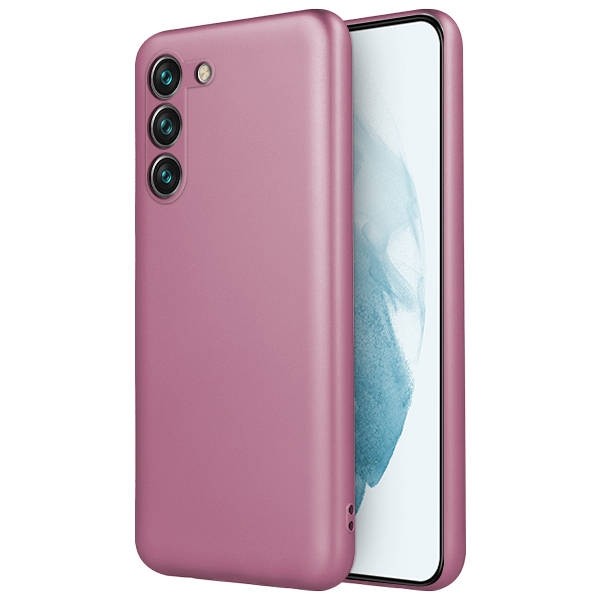 Samsung Galaxy S22 Plus 5G Θήκη Σιλικόνης Ροζ Metallic Silicone Case Pink