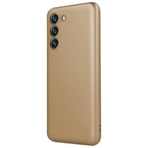 Samsung Galaxy S22 Plus 5G Θήκη Σιλικόνης Χρυσή Metallic Silicone Case Gold