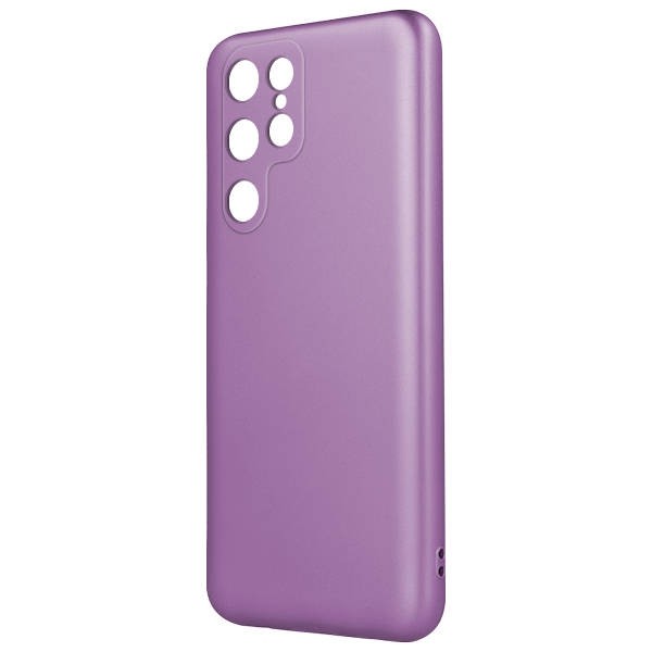 Samsung Galaxy S22 Ultra 5G Θήκη Σιλικόνης Μωβ Metallic Silicone Case Violet