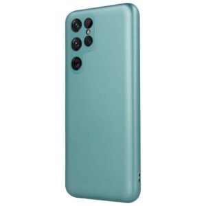 Samsung Galaxy S22 Ultra 5G Θήκη Σιλικόνης Πράσινη Metallic Silicone Case Green