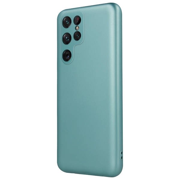 Samsung Galaxy S22 Ultra 5G Θήκη Σιλικόνης Πράσινη Metallic Silicone Case Green