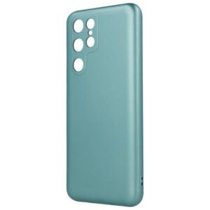 Samsung Galaxy S22 Ultra 5G Θήκη Σιλικόνης Πράσινη Metallic Silicone Case Green