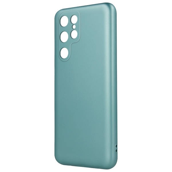 Samsung Galaxy S22 Ultra 5G Θήκη Σιλικόνης Πράσινη Metallic Silicone Case Green