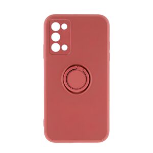 Forcell Samsung Galaxy A03s Finger Grip Θήκη Σιλικόνης - Dusty Rose