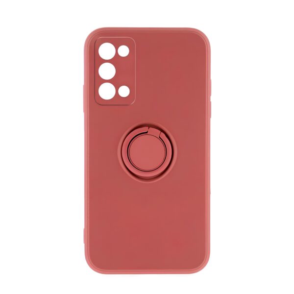 Forcell Samsung Galaxy A03s Finger Grip Θήκη Σιλικόνης - Dusty Rose