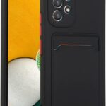 Samsung Galaxy A33 5G Θήκη Σιλικόνης Μαύρη Skin Feel Card Contrast Color Button TPU Phone Case Black