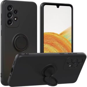 Forcell Samsung Galaxy A53 5G Ring Holder Θήκη Σιλικόνης - Black