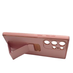 Tel Protect Samsung Galaxy S22 Ultra 5G Luxury Stand Θήκη Σιλικόνης - Pink