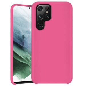 Samsung Galaxy S22 Ultra 5G Θήκη Σιλικόνης Φούξια Vennus Real Smooth Silicone Case Fuchsia