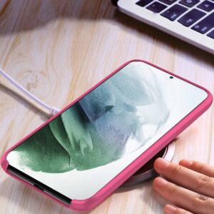 Samsung Galaxy S22 Ultra 5G Θήκη Σιλικόνης Φούξια Vennus Real Smooth Silicone Case Fuchsia