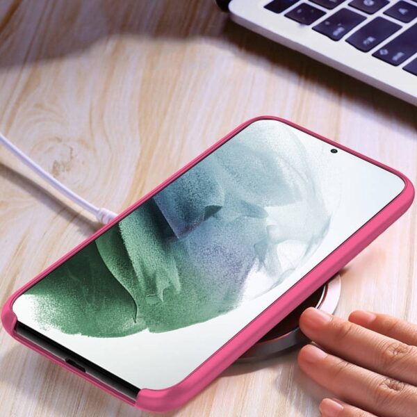 Samsung Galaxy S22 Ultra 5G Θήκη Σιλικόνης Φούξια Vennus Real Smooth Silicone Case Fuchsia