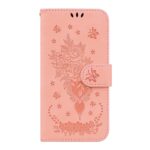Samsung Galaxy A53 5G Θήκη Βιβλίο Ροζ Butterfly Rose Embossed Phone Case Pink