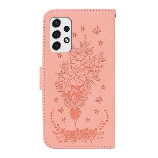 Samsung Galaxy A53 5G Θήκη Βιβλίο Ροζ Butterfly Rose Embossed Phone Case Pink
