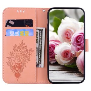 Samsung Galaxy A53 5G Θήκη Βιβλίο Ροζ Butterfly Rose Embossed Phone Case Pink