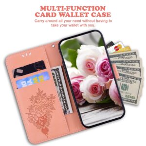 Samsung Galaxy A53 5G Θήκη Βιβλίο Ροζ Butterfly Rose Embossed Phone Case Pink