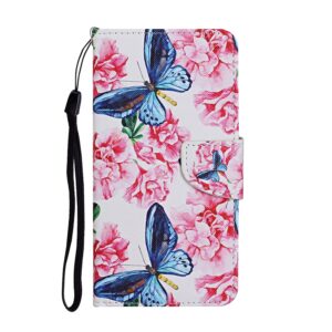 Samsung Galaxy A53 5G Θήκη Βιβλίο Λουλούδια Colored Drawing Pattern Flip Case Dragonfly Flower
