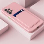 Samsung Galaxy A53 5G Θήκη Σιλικόνης Ροζ Skin Feel Card Contrast Color Button TPU Phone Case Pink