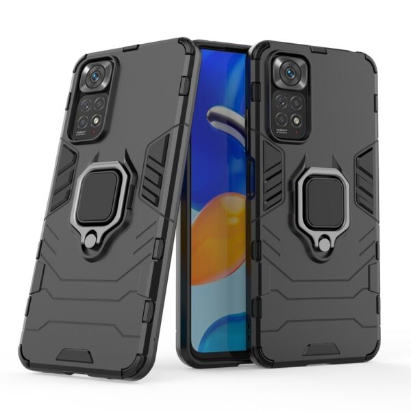 Xiaomi Redmi Note 11 / Note 11S Σκληρή Θήκη Μαύρη Με Σταντ Shockproof PC + TPU Phone Case with Magnetic Ring Holder Black Xiaomi Redmi Note 11 / Note 11S Σκληρή Θήκη Μαύρη Με Σταντ Shockproof PC + TPU Phone Case with Magnetic Ring Holder Black