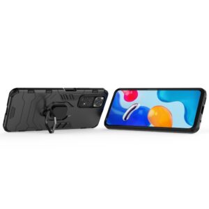 Xiaomi Redmi Note 11 / Note 11S Σκληρή Θήκη Μαύρη Με Σταντ Shockproof PC + TPU Phone Case with Magnetic Ring Holder Black