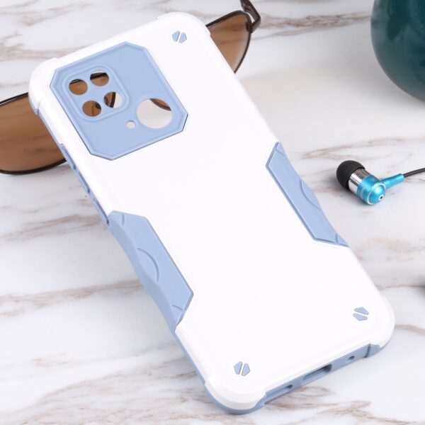 Xiaomi Redmi 10C Σκληρή Θήκη Λευκή Non-slip Armor Phone Case without Ring Holder White