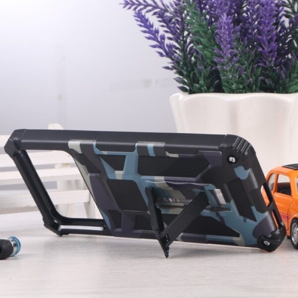 Xiaomi Poco X4 Pro 5G Θήκη Με Σταντ Καμουφλάζ Μπλε Camouflage Armor Kickstand TPU + PC Magnetic Phone Case Blue