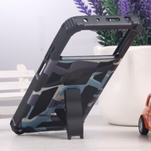 Xiaomi Poco X4 Pro 5G Θήκη Με Σταντ Καμουφλάζ Μπλε Camouflage Armor Kickstand TPU + PC Magnetic Phone Case Blue