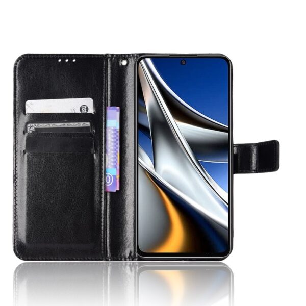Xiaomi Poco X4 Pro 5G Θήκη Βιβλίο Μαύρο Crazy Horse Texture Horizontal Flip Phone Case Black