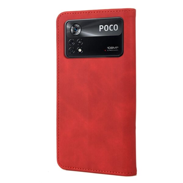 Xiaomi Poco X4 Pro 5G Θήκη Βιβλίο Κόκκινο Skin Feel Magnetic Splicing Phone Case Red