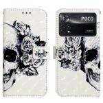 Xiaomi Poco X4 Pro 5G Θήκη Βιβλίο 3D Painting Horizontal Flip Case Skull