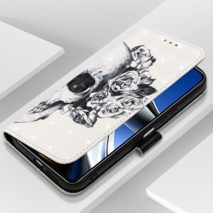 Xiaomi Poco X4 Pro 5G Θήκη Βιβλίο 3D Painting Horizontal Flip Case Skull