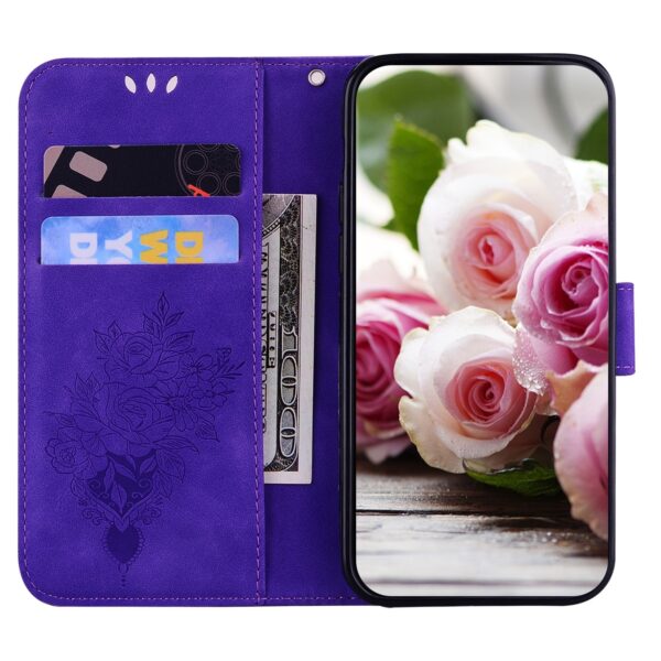 Xiaomi Poco X4 Pro 5G Θήκη Βιβλίο Μωβ Butterfly Rose Embossed Phone Case Purple