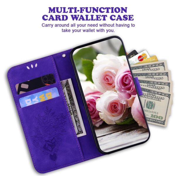 Xiaomi Poco X4 Pro 5G Θήκη Βιβλίο Μωβ Butterfly Rose Embossed Phone Case Purple