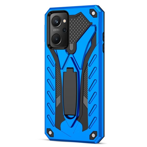 Realme 9i Θήκη Μπλε Με Σταντ Shockproof TPU + PC Phone Case Blue
