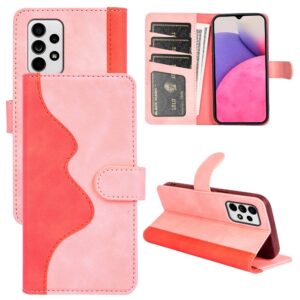 Samsung Galaxy A33 5G Θήκη Βιβλίο Ροζ Stitching Horizontal Flip Phone Case Pink