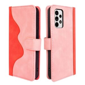 Samsung Galaxy A33 5G Θήκη Βιβλίο Ροζ Stitching Horizontal Flip Phone Case Pink