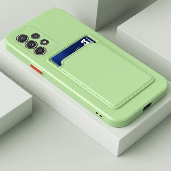Samsung Galaxy A33 5G Θήκη Σιλικόνης Πράσινη Skin Feel Card Contrast Color Button TPU Phone Case Matcha Green