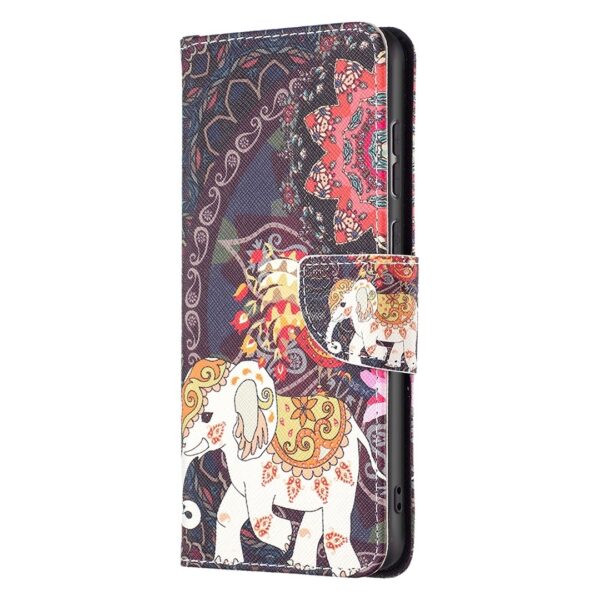Samsung Galaxy A33 5G Θήκη Βιβλίο Colored Drawing Phone Case Flowers Elephant Samsung Galaxy A33 5G Θήκη Βιβλίο Colored Drawing Phone Case Flowers Elephant