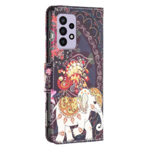 Samsung Galaxy A33 5G Θήκη Βιβλίο Colored Drawing Phone Case Flowers Elephant