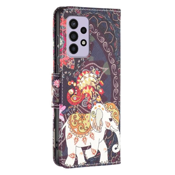 Samsung Galaxy A33 5G Θήκη Βιβλίο Colored Drawing Phone Case Flowers Elephant