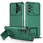 Samsung Galaxy A33 5G Θήκη Σκούρο Πράσινη Stereoscopic Holder Sliding Camshield Phone Case Dark Green