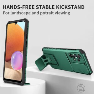 Samsung Galaxy A33 5G Θήκη Σκούρο Πράσινη Stereoscopic Holder Sliding Camshield Phone Case Dark Green