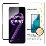 Realme 9 Pro Προστατευτικό Τζαμάκι Μαύρο Wozinsky Full Glue Full Face Tempered Glass Black