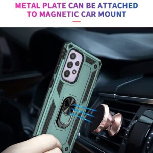 Samsung Galaxy A33 5G Θήκη Σκούρο Πράσινη Με Σταντ Shockproof TPU + PC Phone Case Dark Green