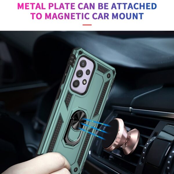 Samsung Galaxy A33 5G Θήκη Σκούρο Πράσινη Με Σταντ Shockproof TPU + PC Phone Case Dark Green