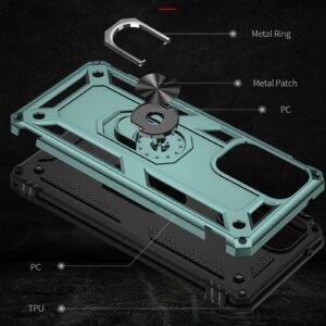 Samsung Galaxy A33 5G Θήκη Σκούρο Πράσινη Με Σταντ Shockproof TPU + PC Phone Case Dark Green