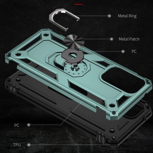 Samsung Galaxy A33 5G Θήκη Σκούρο Πράσινη Με Σταντ Shockproof TPU + PC Phone Case Dark Green