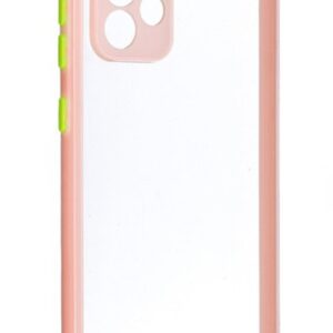 Forcell Samsung Galaxy A72 4G / A72 5G Contrast Color Button Θήκη Σκληρή Διάφανη - Pink