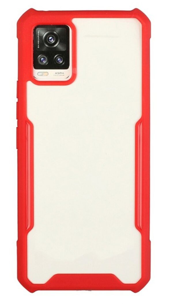 Forcell Samsung Galaxy A72 4G / A72 5G Shockproof Θήκη Σκληρή Διάφανη - Red